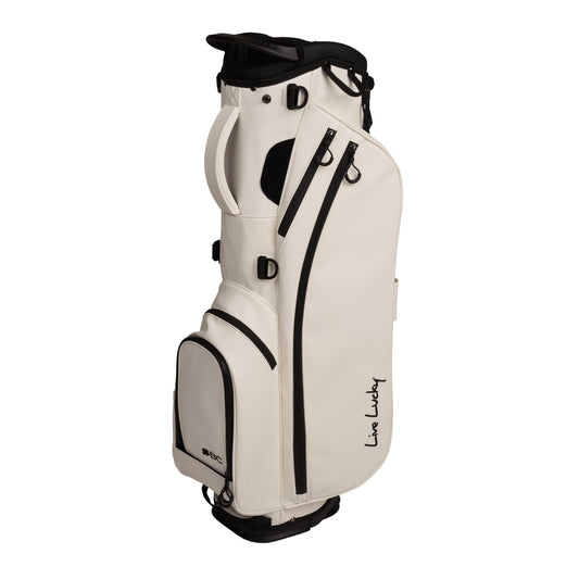 LIVE LUCKY PREMIUM CARRY GOLF BAG - WHITE