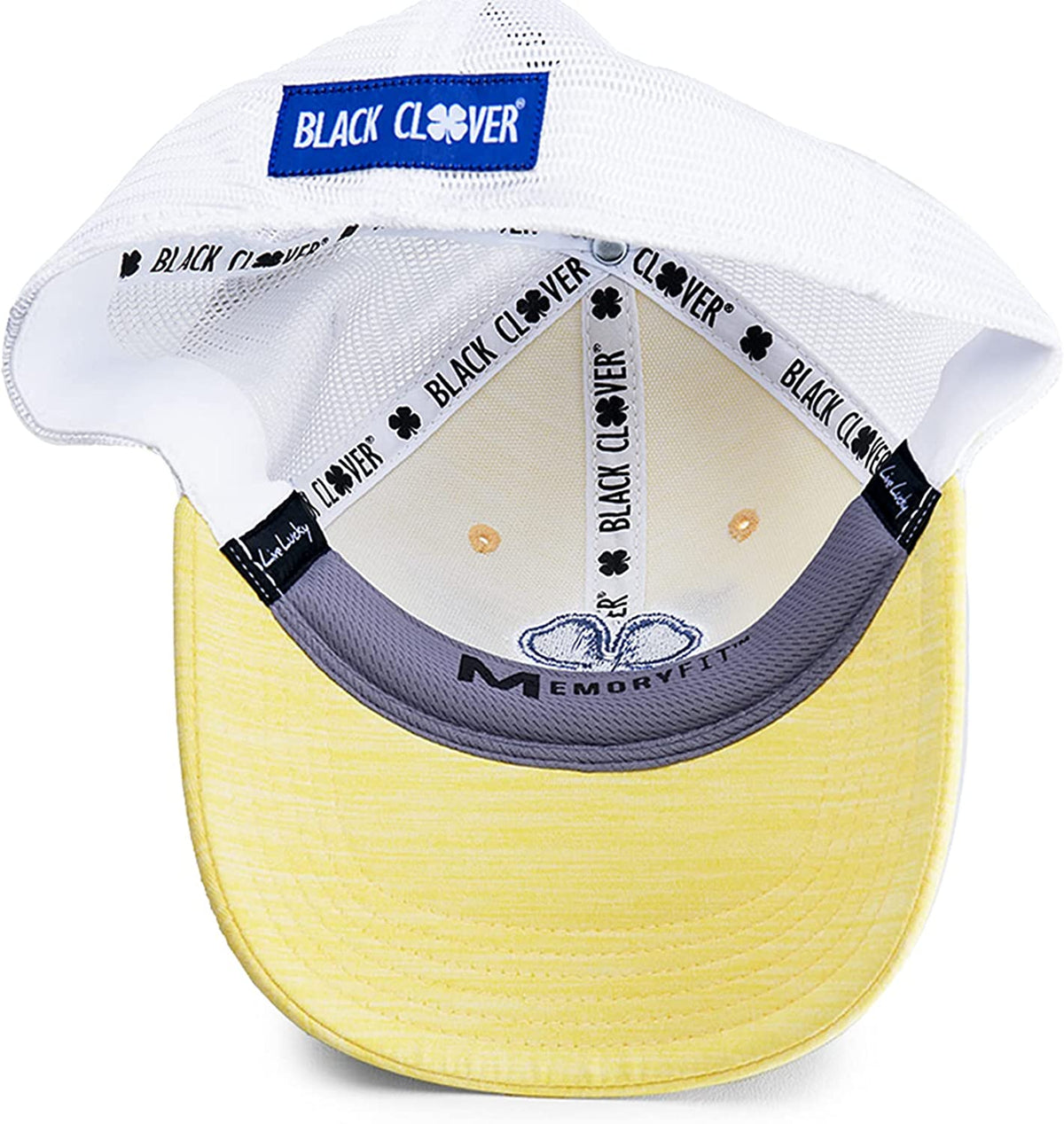Chapeau/bonnet de golf ajusté noir Trèfle Live Lucky