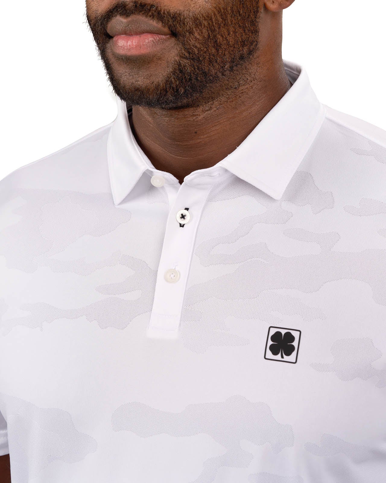 CAMO POLO WHITE