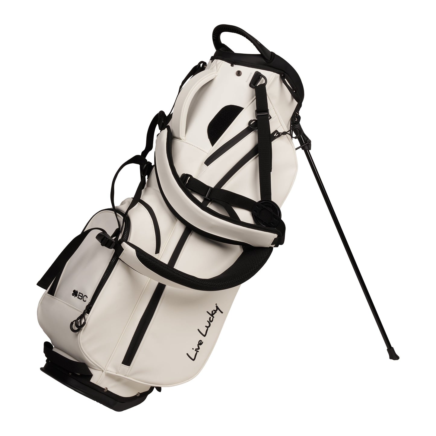LIVE LUCKY PREMIUM CARRY GOLF BAG - WHITE